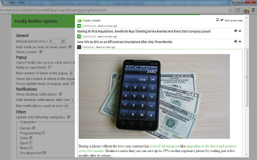 Feedly Notifier screenshot