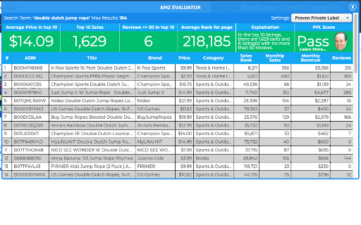 AMZ Evaluator screenshot