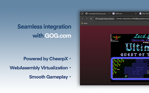 CheerpX Games Runner Beta screenshot
