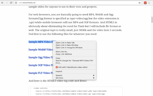 Video editor VideoStudio screenshot