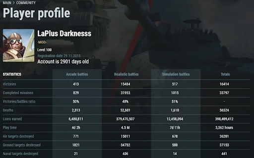War Thunder Profiles + screenshot