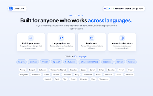 DBird Dual: Speaker-by-Speaker Live Captions & Translation screenshot
