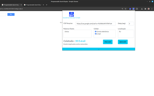 SocialHub Extrator de E-mail screenshot