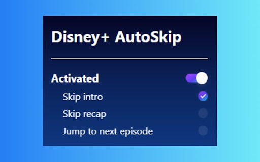 Disney+ AutoSkip screenshot