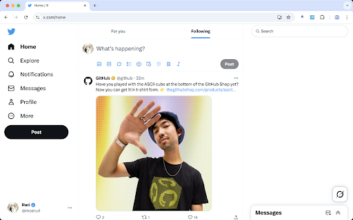 Clean Twitter screenshot