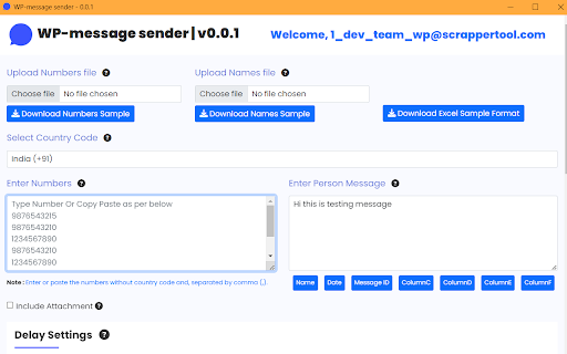 WP Message Sender – Send Bulk WhatsApp Messages Without Saving Number screenshot