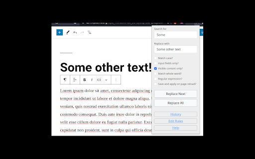 Search and Replace screenshot