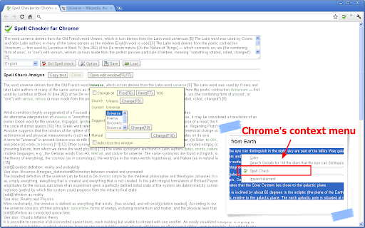 Spell Checker for Chrome screenshot