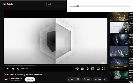 Change YouTube Speed 0.0625x to 16x screenshot