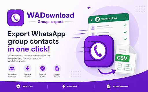 WADownload - Groups export screenshot