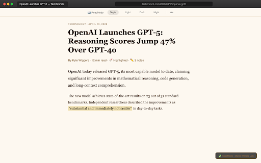 ReadMode - Reader View & Highlights screenshot