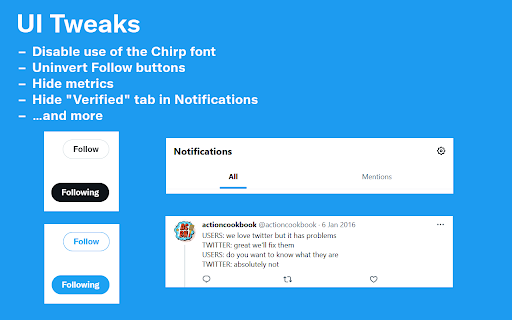 Control Panel for Twitter screenshot