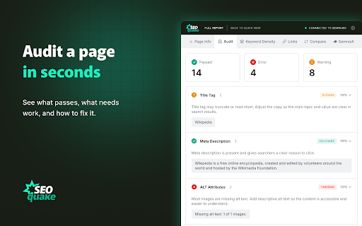 SEOquake: On-Page SEO Checker screenshot