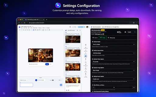 Vids Automation - Auto VEO & Voice on Google Docs screenshot