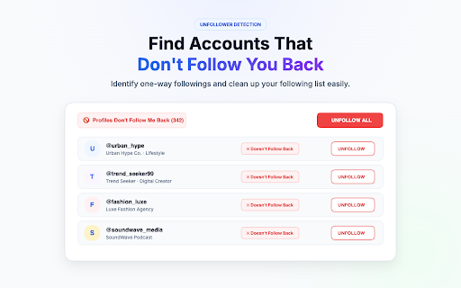 Unfollower Tracker for Top Photo App screenshot