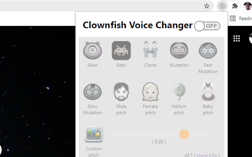 Clownfish Voice Changer for Chrome screenshot