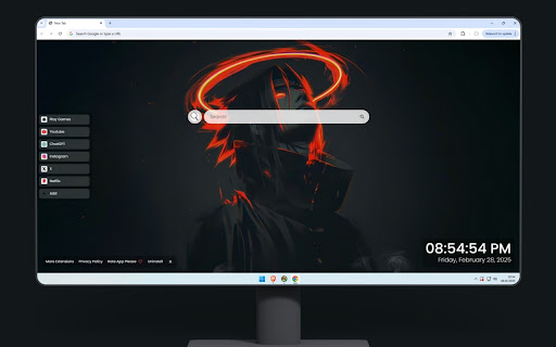 Sasuke Uchiha Red and Black Live Wallpaper screenshot