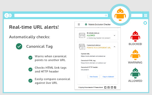 Robots Exclusion Checker screenshot