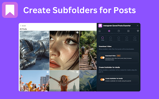 Saved Posts Exporter screenshot