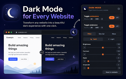 Dark Mode for Every Website screenshot