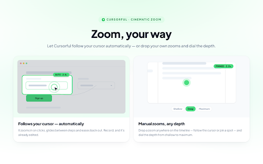 Cursorful - Screen Recorder with Auto Zoom screenshot