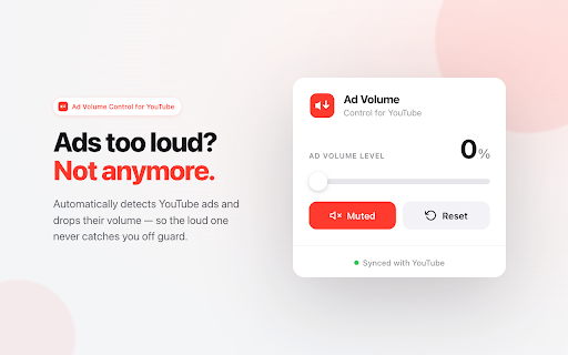 Ad Volume Control for YouTube screenshot