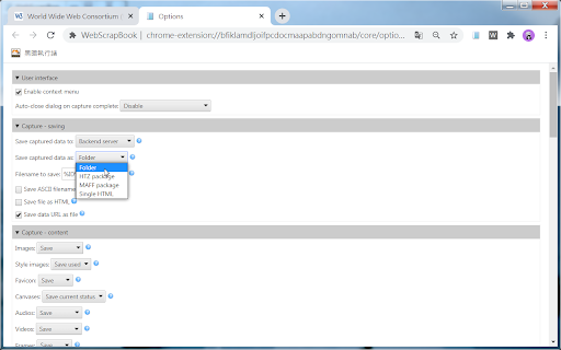 WebScrapBook screenshot