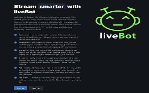 Livebot.App - Kick Followers Synchronizer screenshot