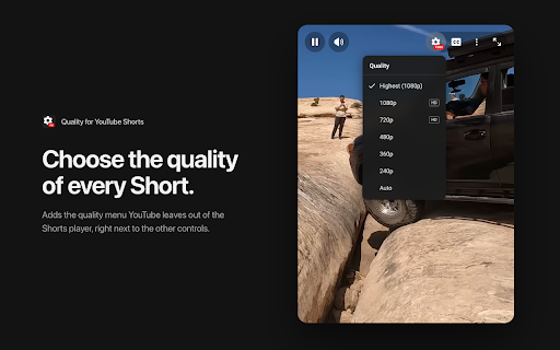 Quality for YouTube Shorts screenshot