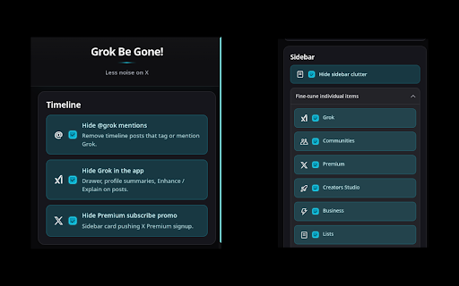 Grok Be Gone! screenshot