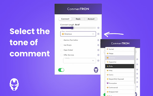 CommenTron — AI Booster for LinkedIn screenshot