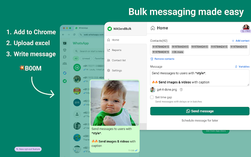 WASendBulk Bulk WhatsApp Sender for FREE screenshot