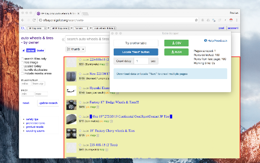 Instant Data Scraper screenshot