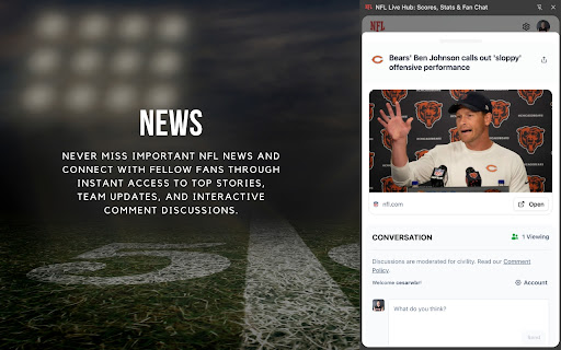 NFL Live Hub: Scores, Stats & Fan Chat screenshot