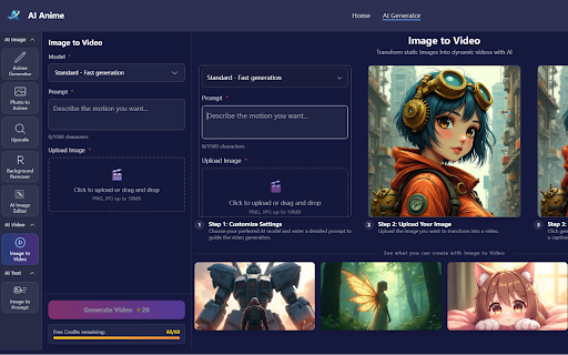 Free AI Art Generator - AIAnime screenshot