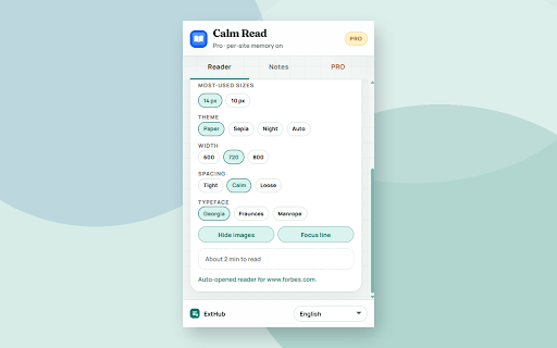 Calm Read screenshot