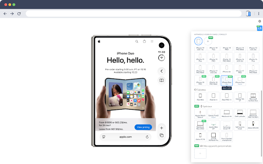 Mobile simulator - responsive testing tool screenshot