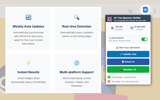 UK Company Visa Sponsorship Verifier screenshot