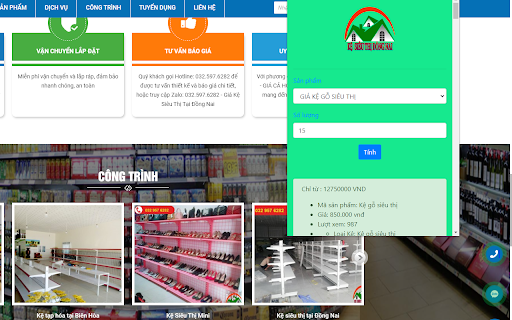 Giá kệ siêu thị Đồng Nai screenshot