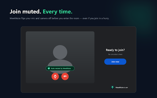 MeetMute: Mute, Auto-Mute for Google Meet screenshot