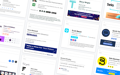 WiseStamp Email Signature Chrome Extension screenshot