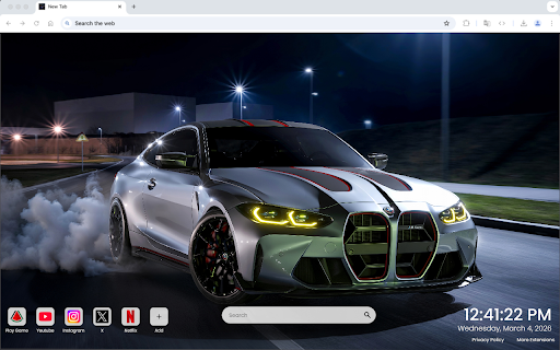 BMW M4 CSI Night Dirft Live Wallpaper  New Version 8K screenshot