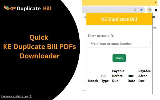 KE Duplicate Bill - PDF Download screenshot