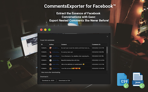 ESUIT | Comments Exporter for Facebook™ screenshot