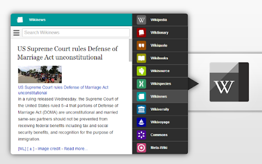 Black Menu for Wikipedia screenshot