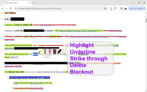 Web Highlighter, Eraser, Black out marker and Multi copy tool screenshot