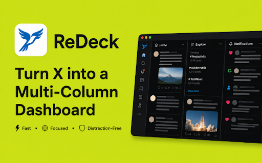 ReDeck – X (Twitter) Pro Multi-Column Dashboard screenshot