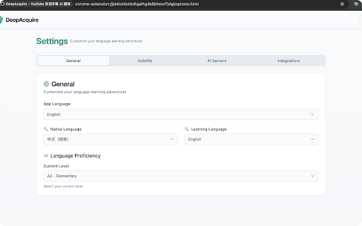Deep Acquire Language - Bilingual Subtitles, AI Video Content Explanations screenshot