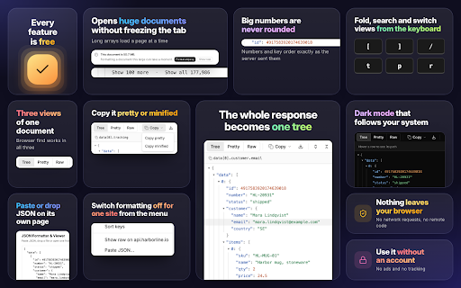 JSON Formatter & Viewer - Pretty Print, Validate, Search screenshot