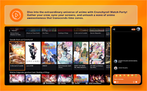 Crunchyroll Watch Party screenshot